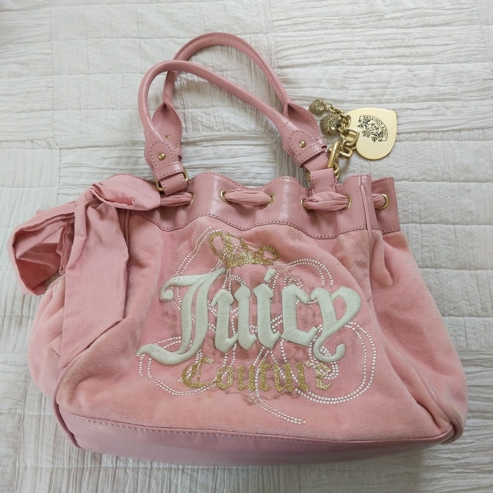 Vintage Juicy Couture velour pink handbag